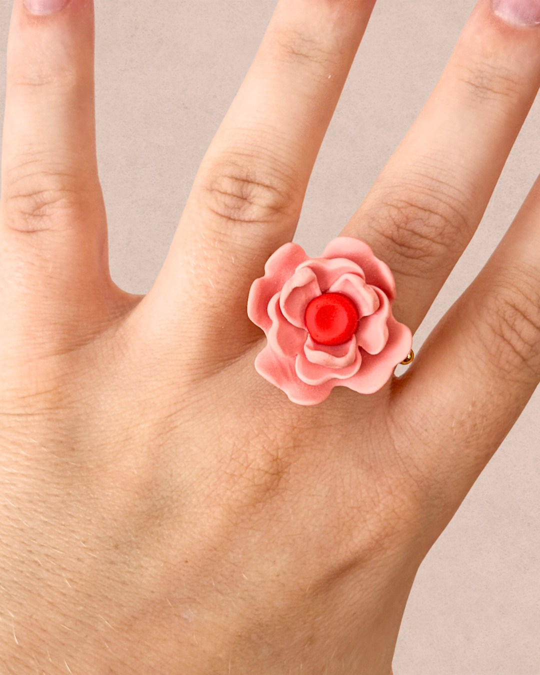 Anel Rosa - Cor Única