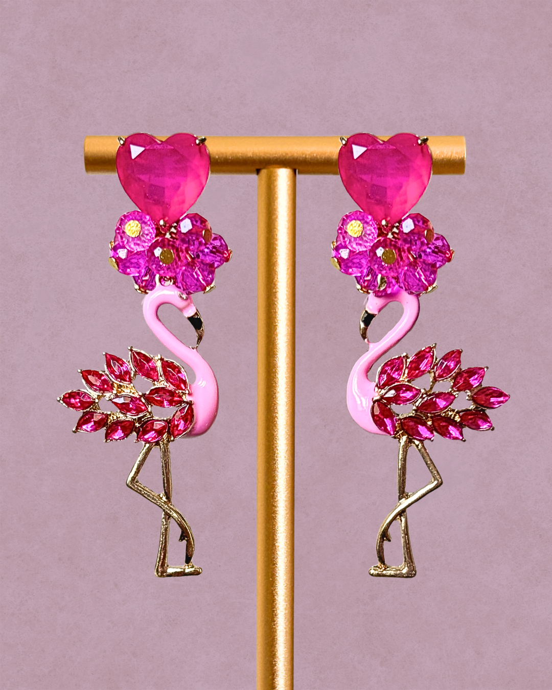 Brincos Flamingo