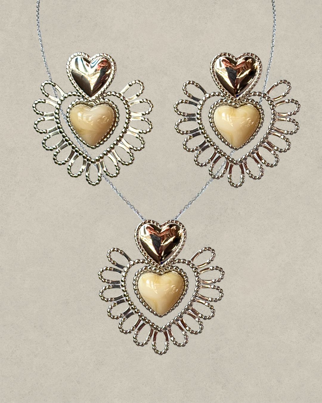 Brincos e Colares Coração de Verão - Várias Cores