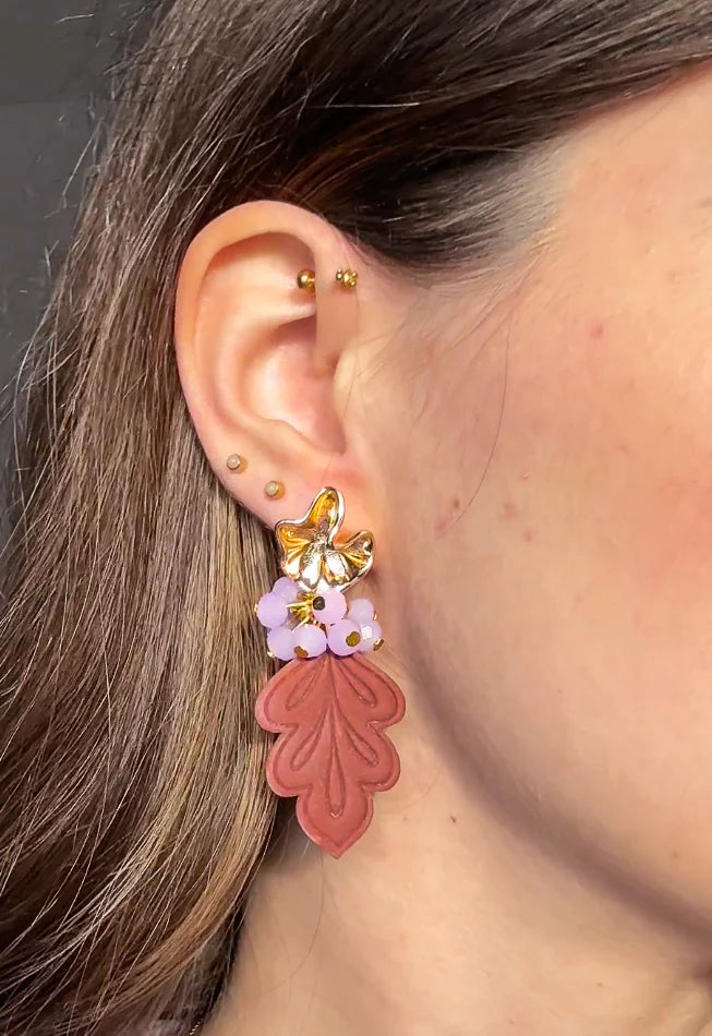Brincos Elegância Rosé