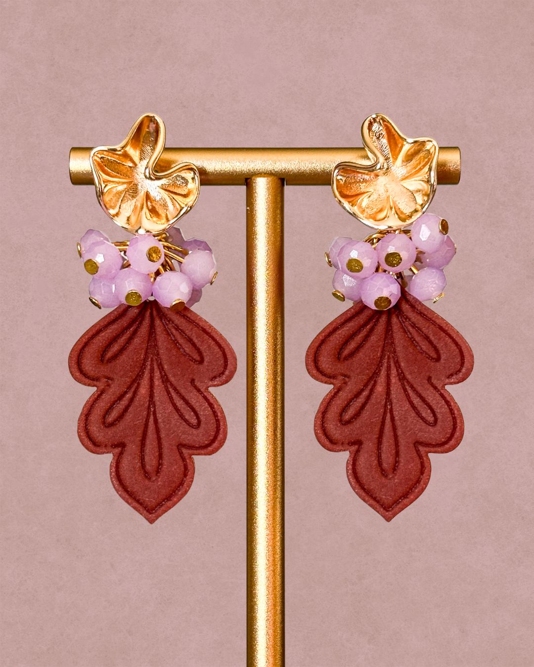 Brincos Elegância Rosé