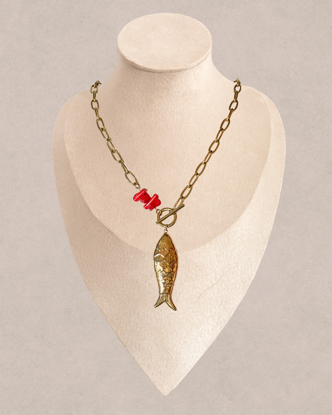 Brincos e Colar Peixe Dourado