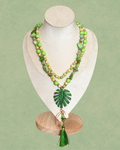 Colar Monstera Verde