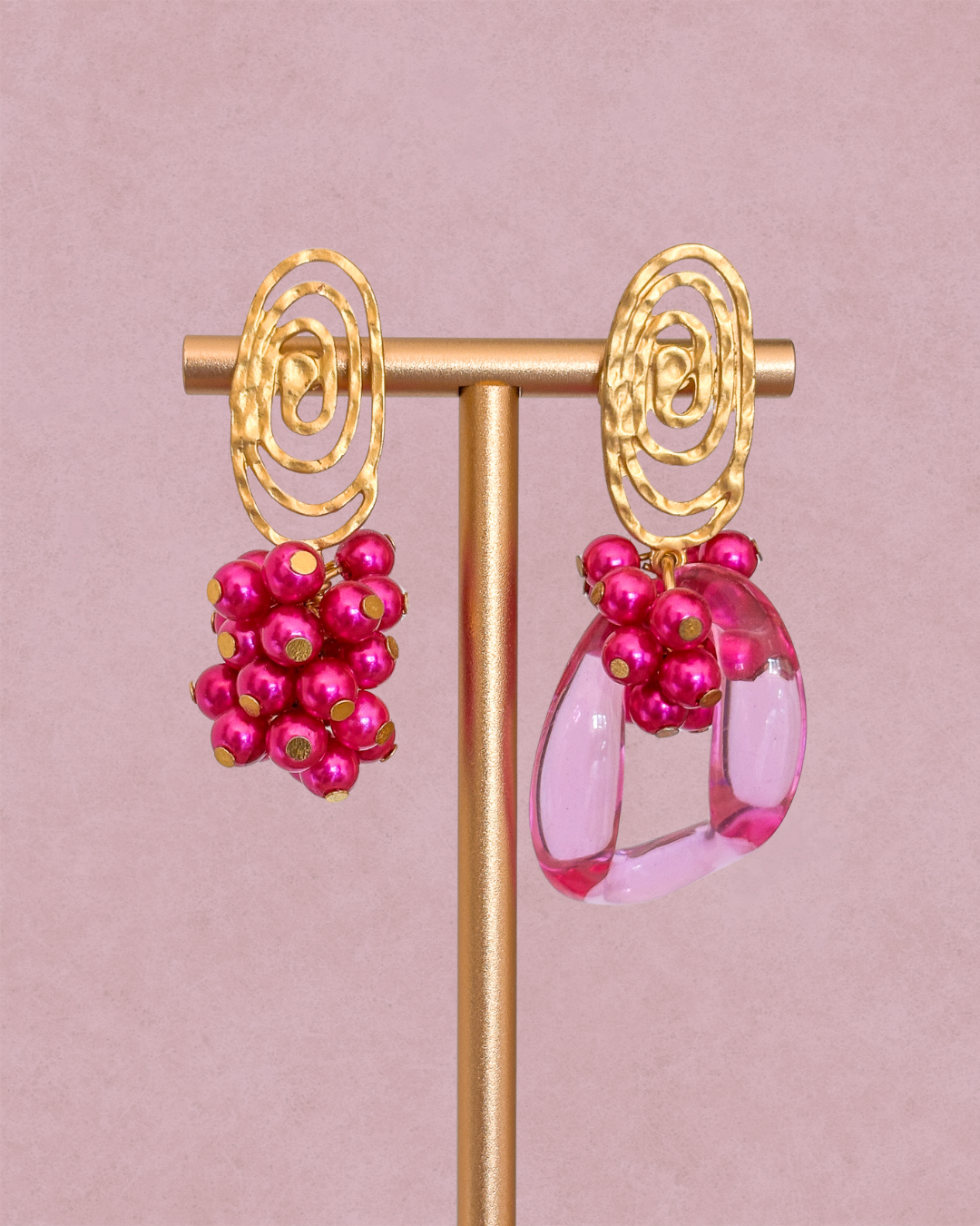 Brincos Malha Rosa