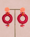 Brincos Flor de Crochet - Várias Cores